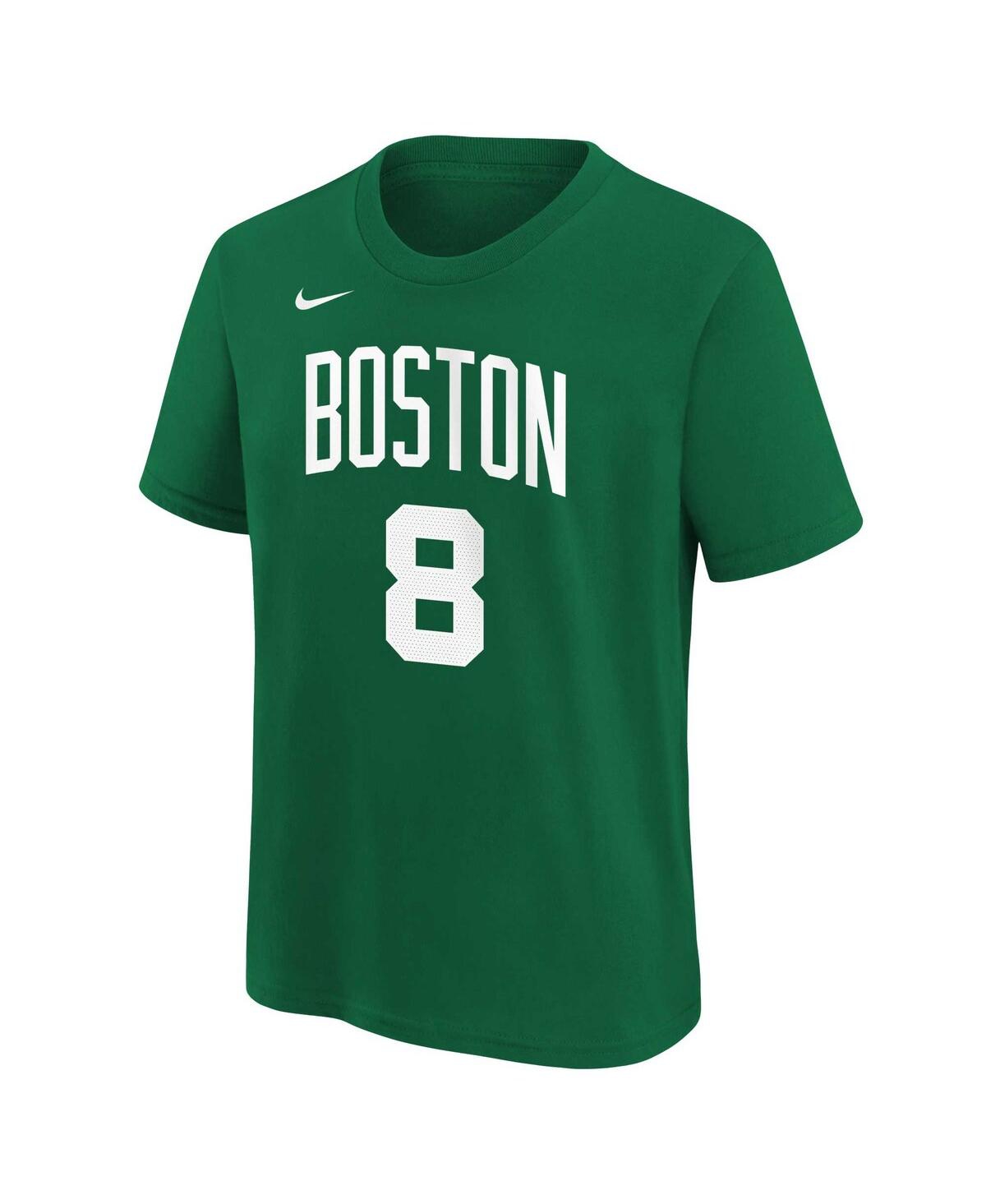 Nike Big Boys And Girls Kristaps Porzingis Kelly Green Boston Celtics Icon Name Number T-shirt In Kelly Green