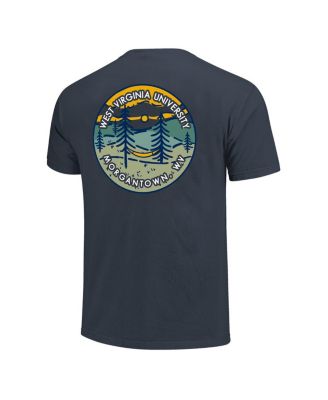 Men's and Women's Navy West Virginia Mountaineers Scenic Comfort Colors T-Shirt