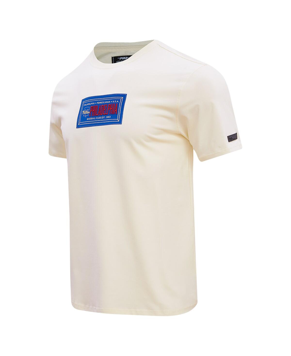 Pro Standard Men'sPhiladelphia Phillies Club Member Badge T-Shirt - Cream