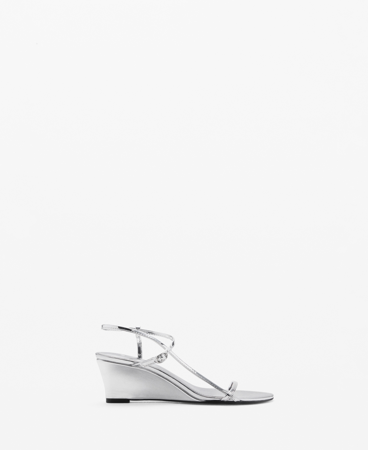 Mango Women's Metallic Heel Sandals