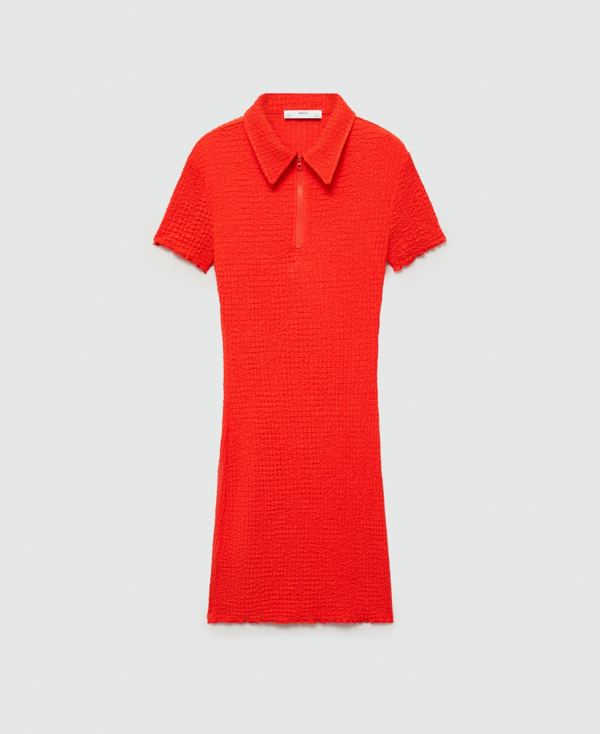 Mango Women's Textured Polo-Neck Dress