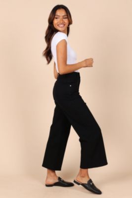 Women's Georgette High Waisted Straight Leg Pants