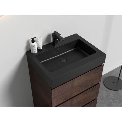 Modern Quartz Basin with Overflow