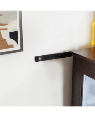 2-Door Curio Cabinet with Tempered Glass