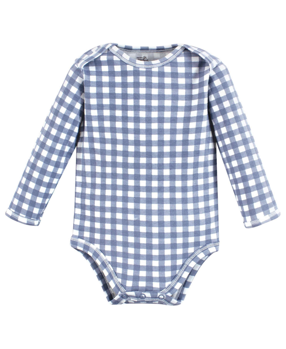 Touched by Nature Baby Boys Organic Cotton Long-Sleeve Bodysuits, - Blue peanut