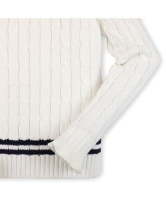 Baby Girls Long Sleeve V-Neck Cricket Sweater