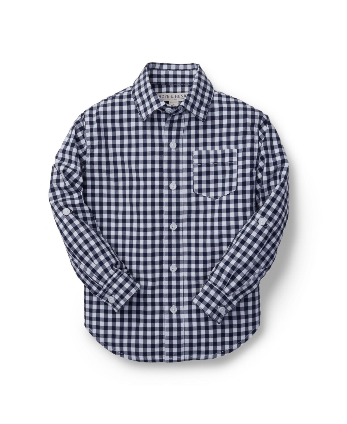 Hope & Henry Baby Boys Organic Poplin Button Down Shirt