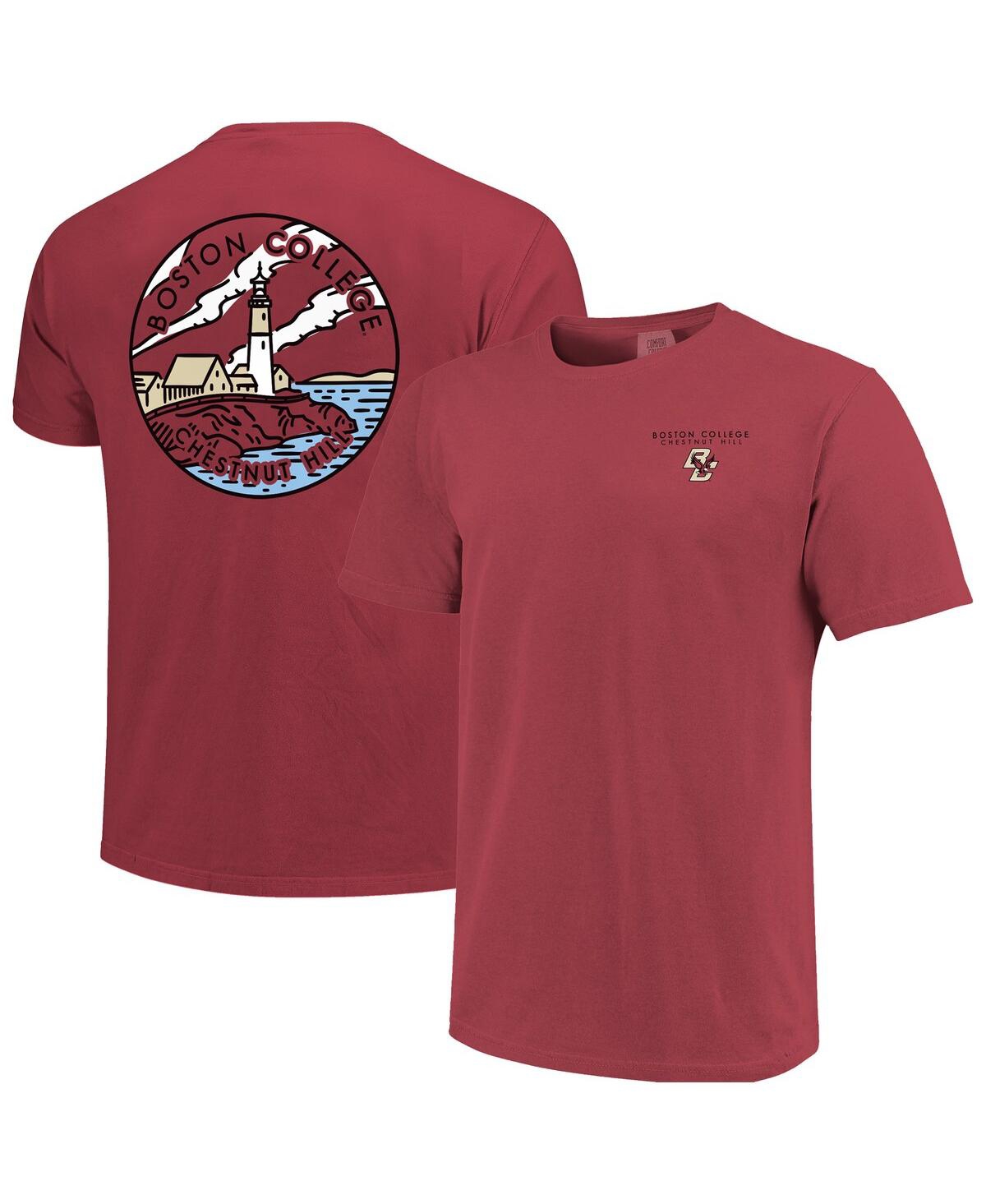 Men's and Women's Maroon Boston College Eagles Scenic Comfort Colors T-Shirt - Maroon