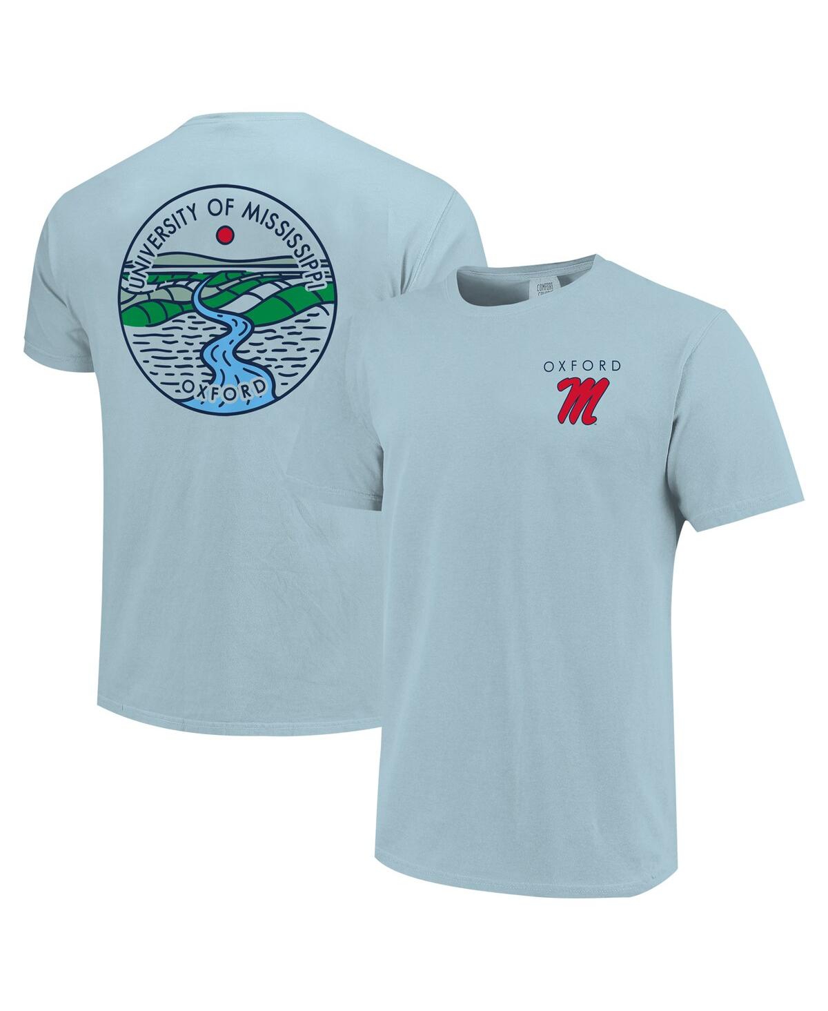 Men's and Women's Powder Blue Ole Miss Rebels Scenic Comfort Colors T-Shirt - Powder Blu
