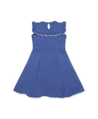 Girls' Sleeveless Ruffle Yoke Sweater Dress, Toddler