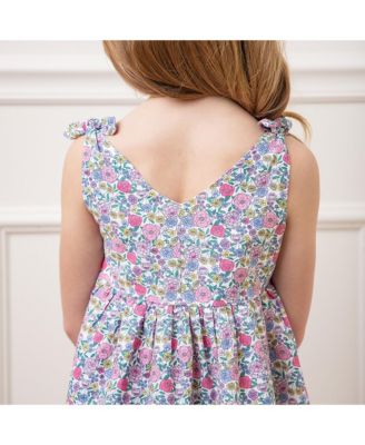 Toddler Girls Sleeveless Bow Shoulder Swing Dress