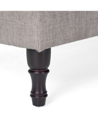 Logan Tufted Storage Ottoman With Grey Fabric