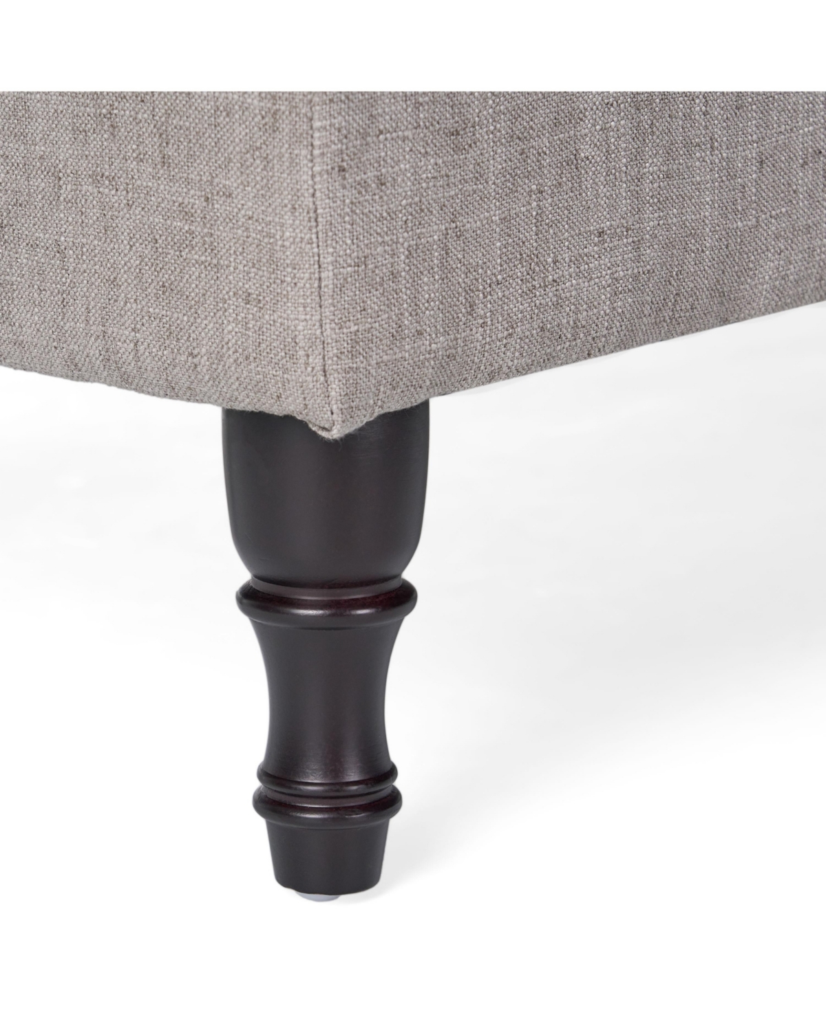 Streamdale Furniture Logan Tufted Storage Ottoman With Grey Fabric