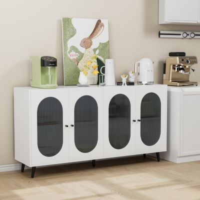 Streamdale Modern Sideboard with Acrylic Doors & Adjustable Shelf
