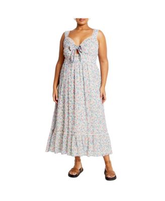 thumbnail image 2 of City Chic Women's Lidia Dress - Flattering Midi Dress With Sweetheart Neckline & Ruffle Hem 2 of 11