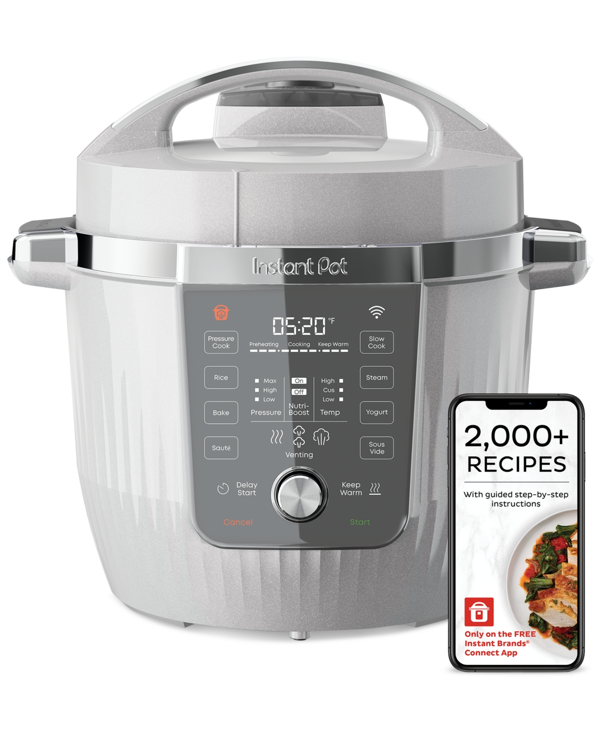 Instant Pot Max Pro Wifi 6 Qt. 10-function Multi-cooker In White