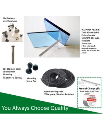 Streamdale Polycarbonate Door Window Awning with Valance