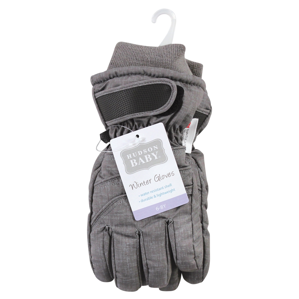 Hudson Baby Unisex Snow Gloves,- Heather charcoal