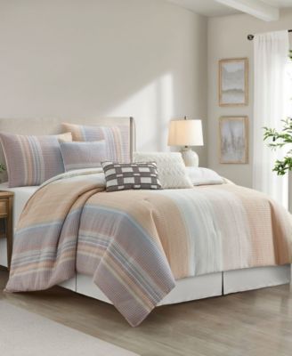 Cosette Stripe 7-Pc. Comforter Set, Queen