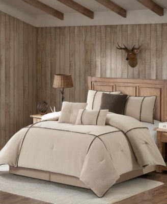 Arvada Solid Cabin Style 7-Pc. Comforter Set, Queen