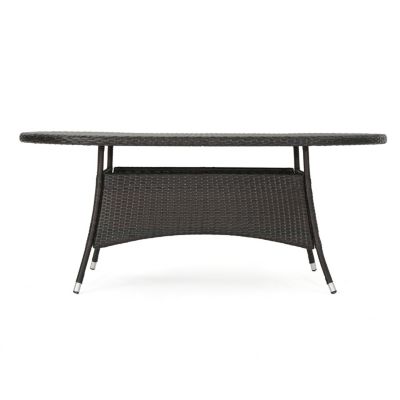 Ramsey Outdoor Oval Wicker Dining Table