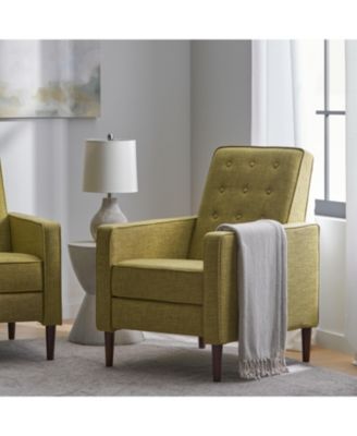 Mid-Century Modern Button-Tufted Upholstered Recliner