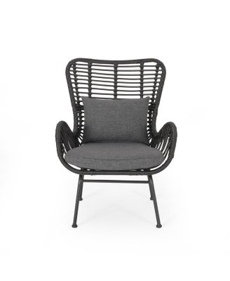 Streamdale Modern Rattan Chair With Curved Seating And Cozy Cushions