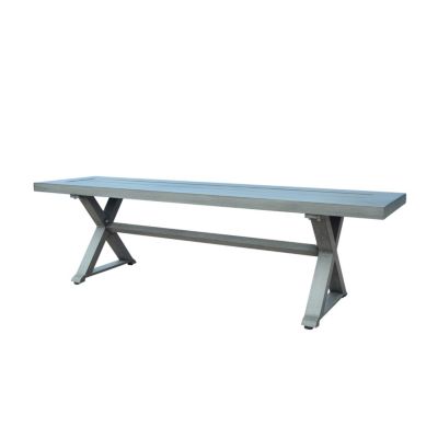 Modern Aluminum Outdoor Dining Bench