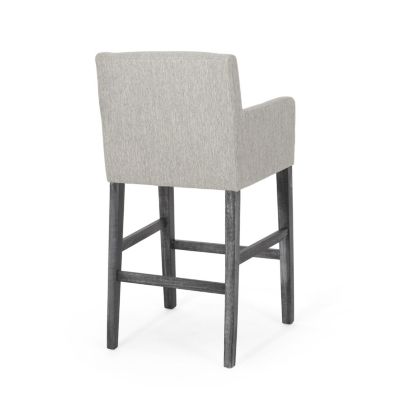 Contemporary Upholstered Counter Stools With Armrests (30.5" Height)