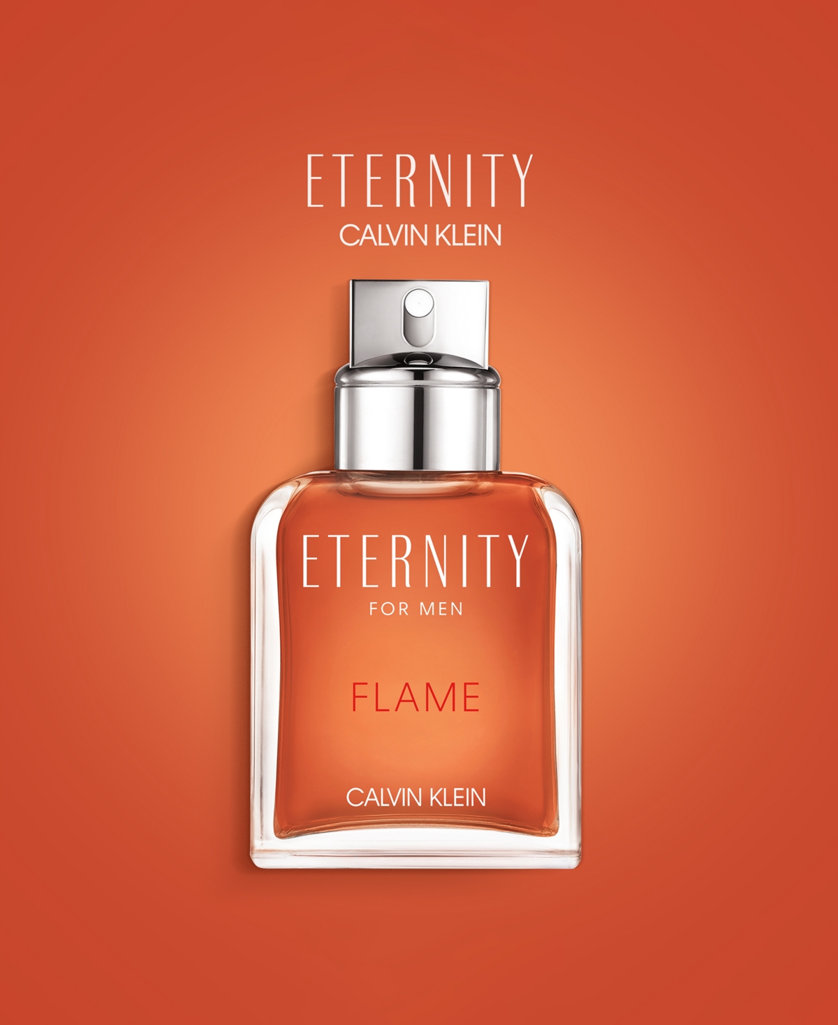 Calvin Klein Men's Eternity Flame Eau De Toilette, 3.4 Oz. In Orange