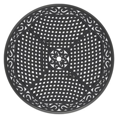 Streamdale 48" Cast Aluminum Patio Table w/ Umbrella Hole