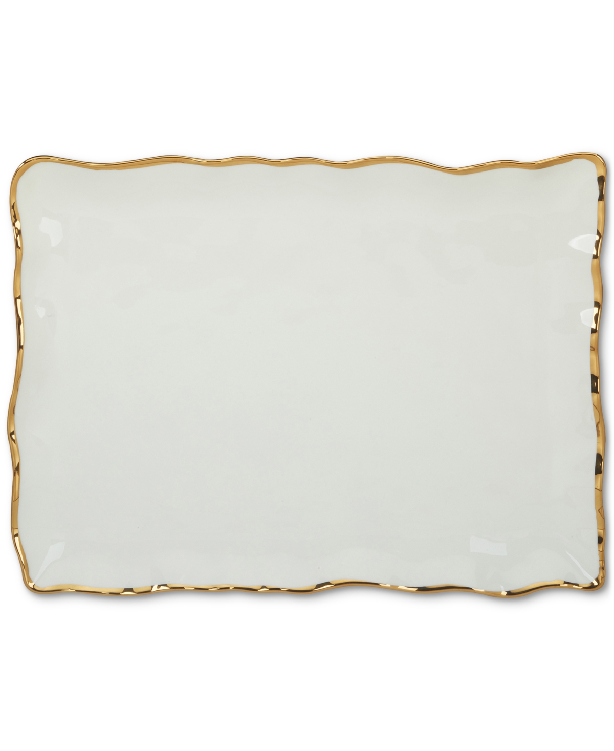Certified International Regency Rectangular Platter In Gold