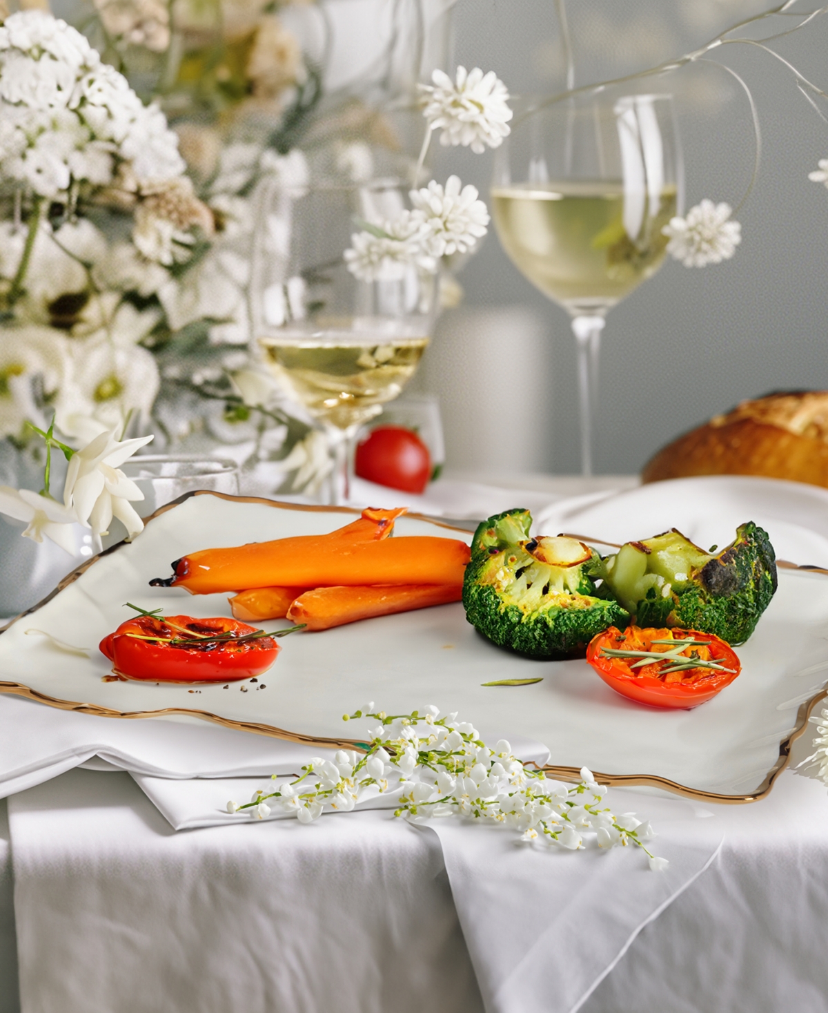 Certified International Regency Rectangular Platter In Silver
