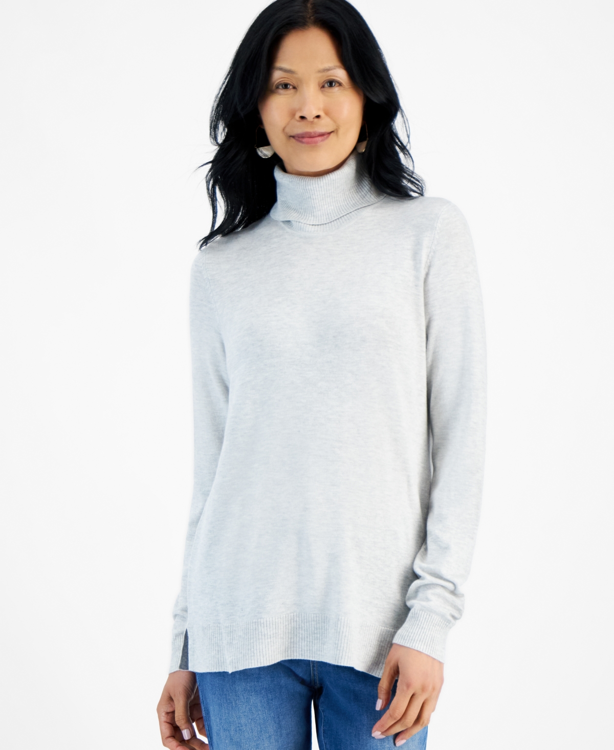 Women's Turtleneck Long-Sleeve Sweater, Created for Macy's - Fresh Thyme