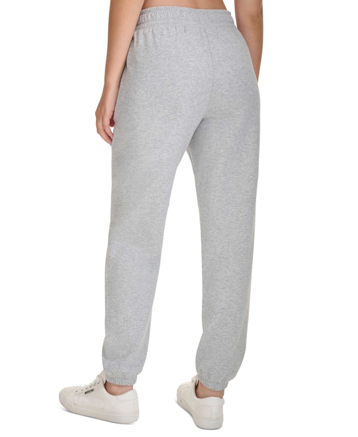 Calvin Klein Women's Fleece High Waist Drawstring Sweatpants In Pearl Heather Grey
