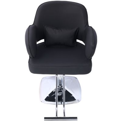 Wide Seat Hydraulic Barber Chair with Stainless Steel Footrest