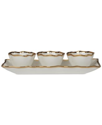 Certified International Regency 4 Pc. Tray and Condiment Bowls