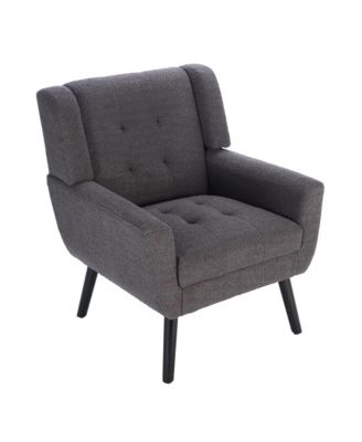 Fabric Accent Chair with Black Legs