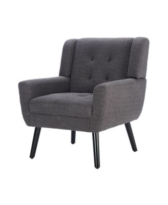 Fabric Accent Chair with Black Legs