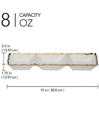 Regency 3-Section Porcelain Tray