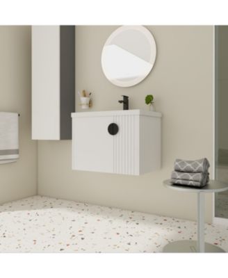 Vanity with Ceramic Sink and Soft-Close Doors
