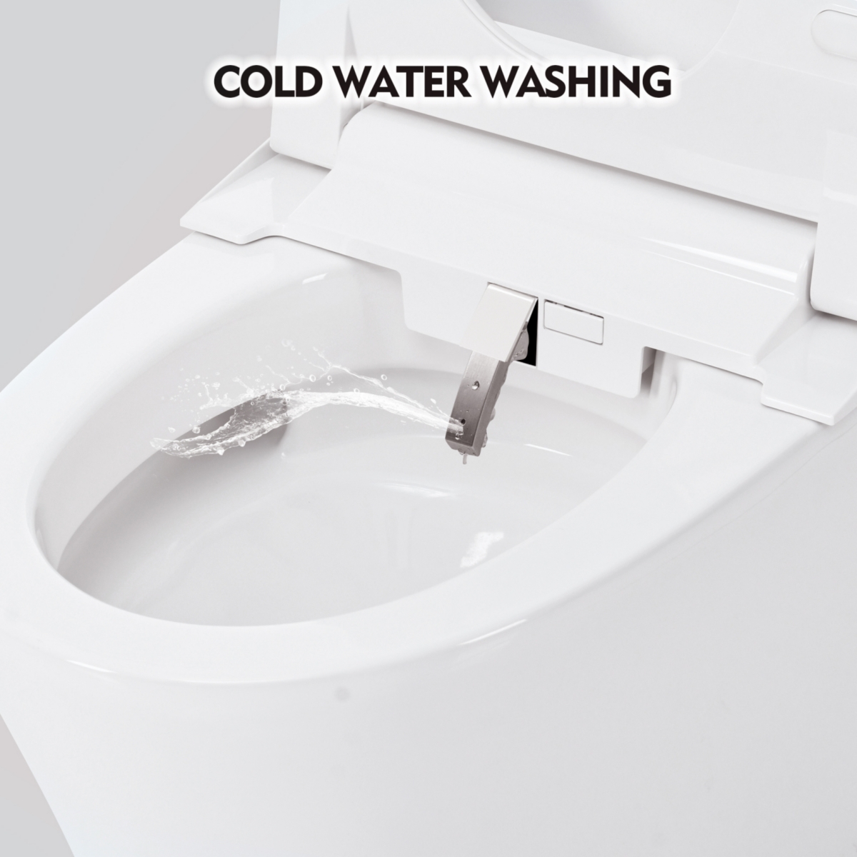 Streamdale Furniture Compact Toilet with Self-Cleaning Nozzle, Dual Flush, Foot Sensor, Night Light
