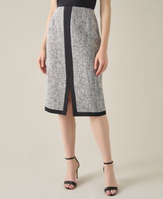 Kasper - Petite Front-Slit Pencil Skirt