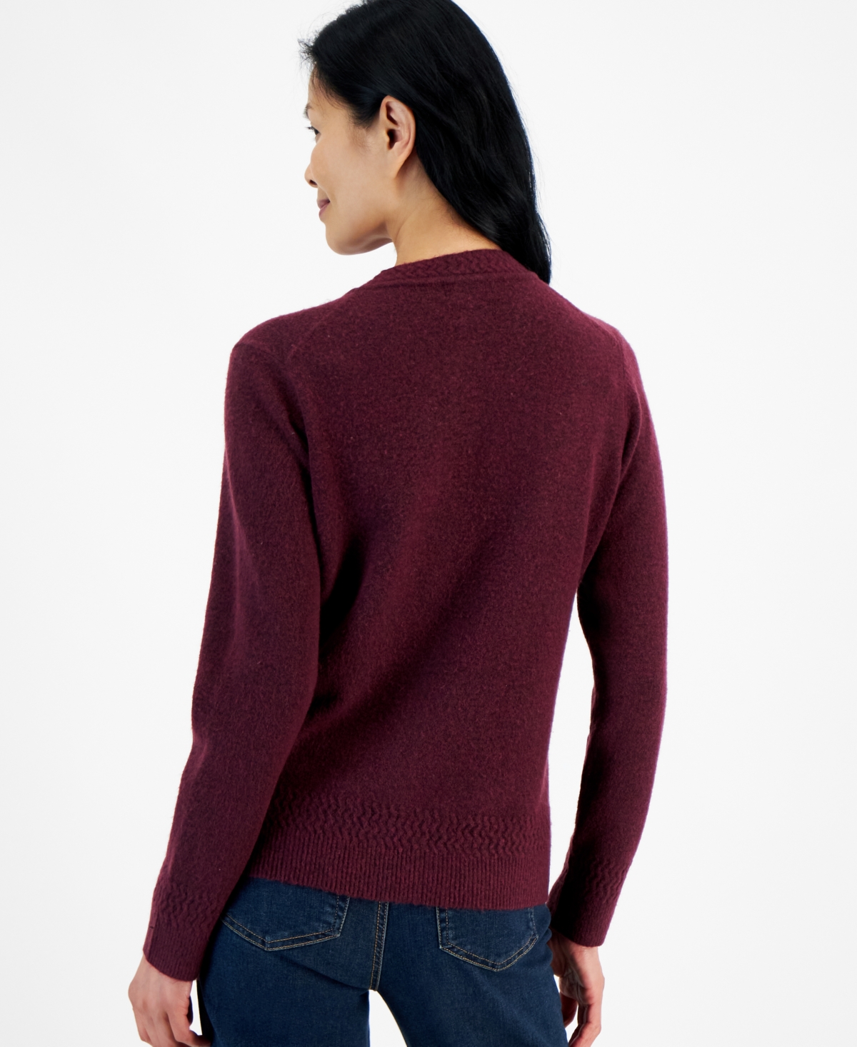 Style & Co Petite Solid Button-Up Cardigan Sweater, Created for Macy's