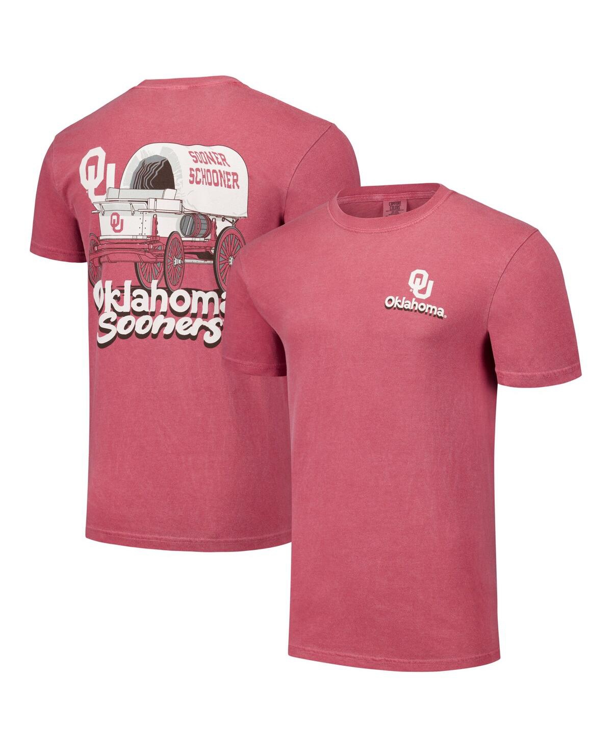 Men's and Women's Crimson Oklahoma Sooners Hyper Local Drawn Schooner T-Shirt - Crimson