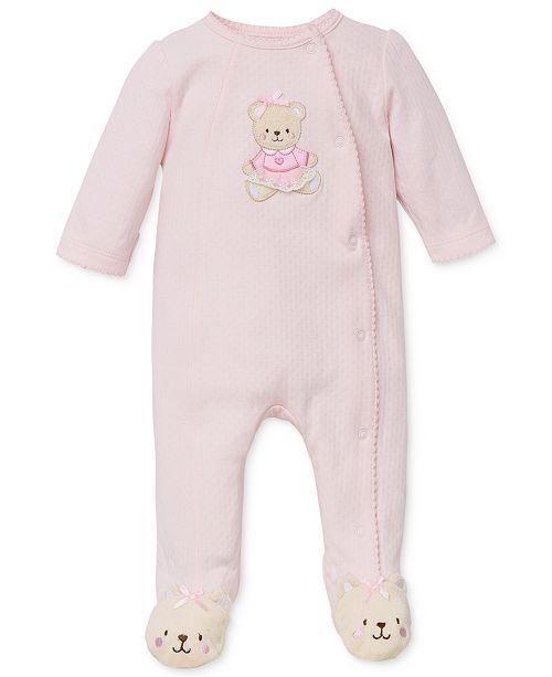 Little Me Baby Girls Sweet Bear Footed Coverall Reviews All