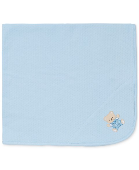 Детские Little Me Baby Boys Cute Embroidered Bear Cotton Blanket