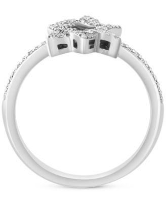 EFFY&reg; Diamond Star of David Ring (1/4 ct. t.w.) in 14k White Gold