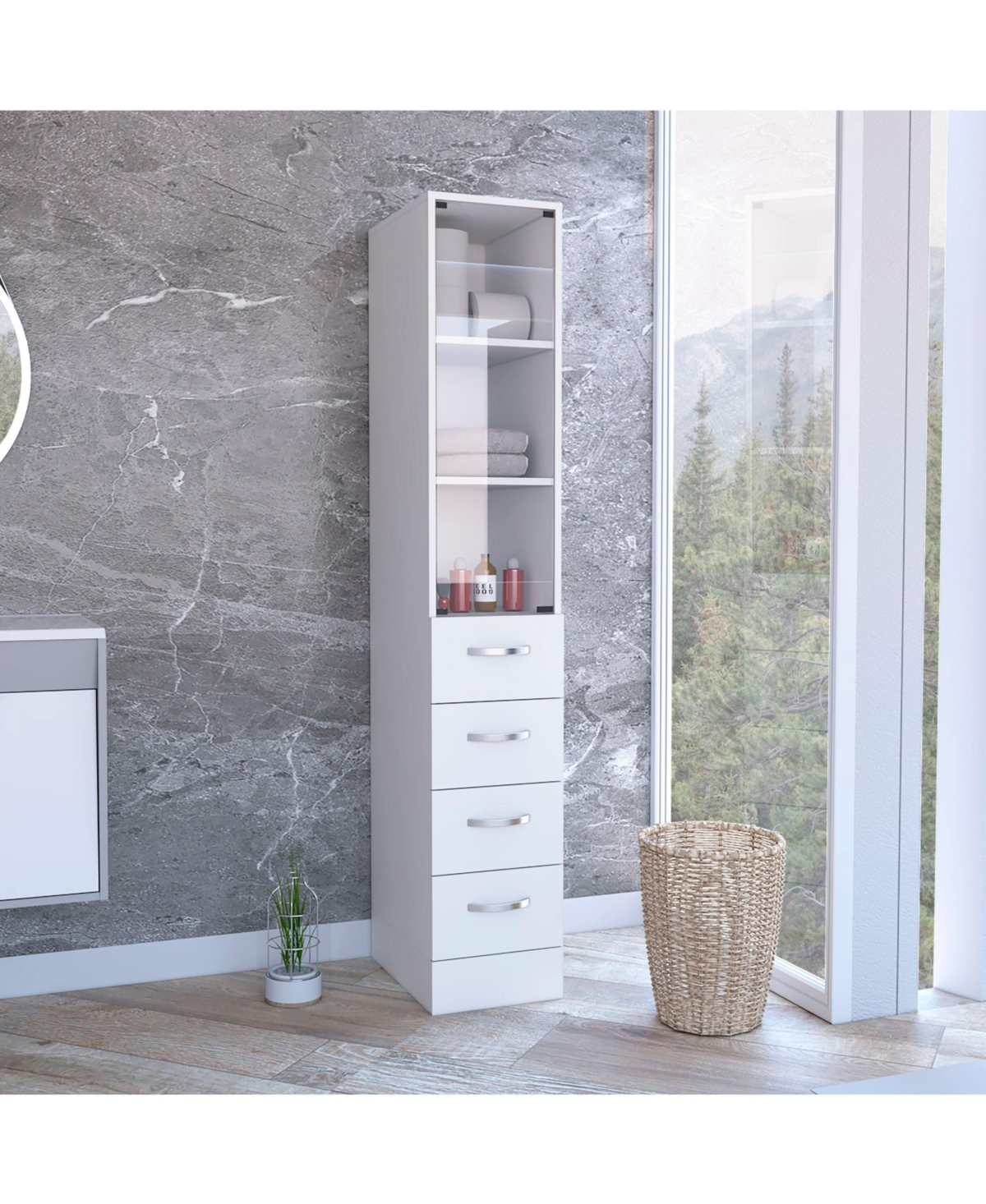 Preston Linen Cabinet - White