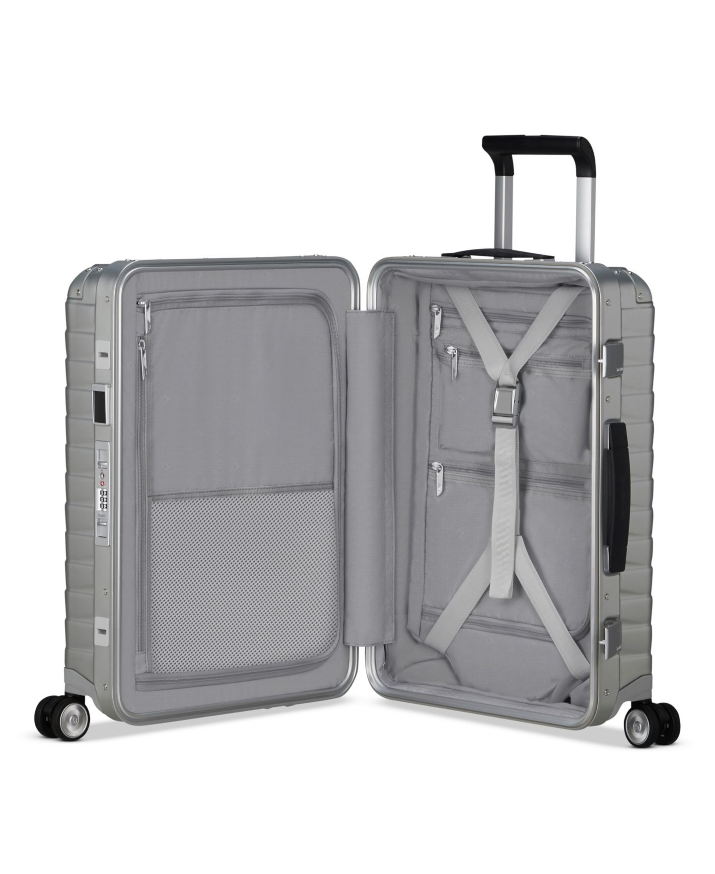 Чемодан Samsonite Proxis Aluminum Carry on Spinner, цвет: Серебристый — фото 5